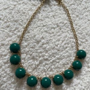 J Crew Green Bauble Statement Necklace